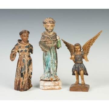 Three Early Polychrome Santos Figures