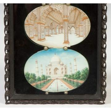 Miniature Watercolors of Taj Mahal, India