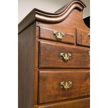 New England Queen Ann Bonnet Top Highboy