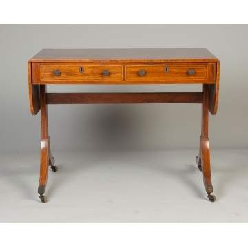 George III Rosewood & Banded Inlay Sofa Table