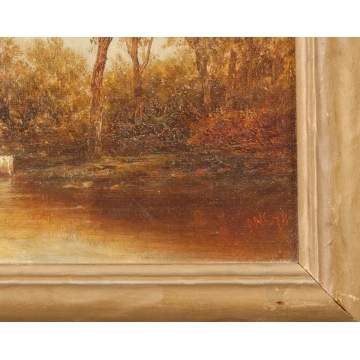 John W. Casilear (American, 1811-1893) "Landscape with Cows"