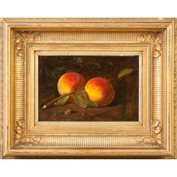William Rickarby Miller (American, 1818-1893) Still life of Peaches