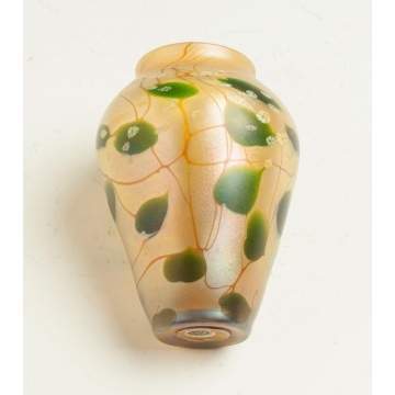 Tiffany Leaf & Vine Vase with Milefiori