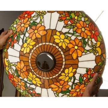 Wilkinson Floral Glass Leaded Lamp