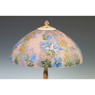 Handel Reverse Painted Floral Lamp