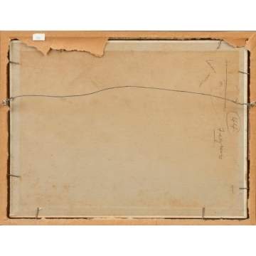 George Renouard (American, 1884-1954) Winter scene at docks