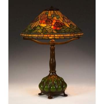 Fine Tiffany Studios Poppy Lamp