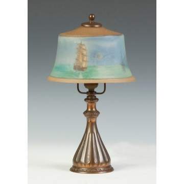 Pairpoint Boudoir Lamp with Sailing Ships