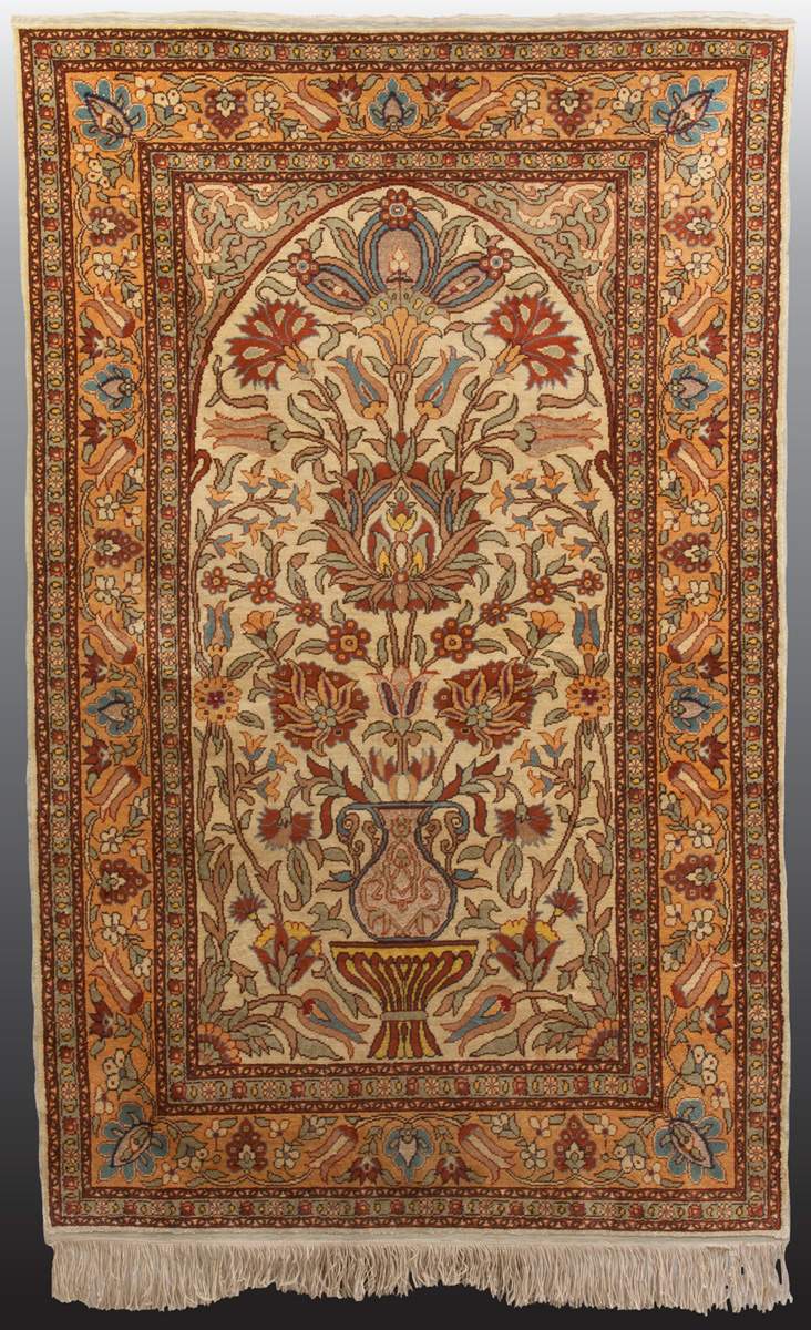Persian Silk Prayer Rug Cottone Auctions