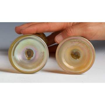 Tiffany Leaf & Vine Cabinet Vases