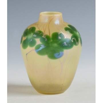 Quezal Decorated Vase