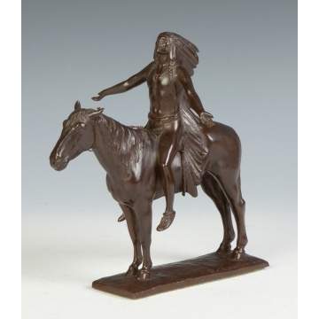 Cyrus Edwin Dallin (American, 1861-1944) "Appeal to the Great Spirit" Bronze Sculpture