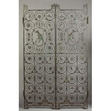 Art Deco Hand Wrought Iron Gates 