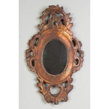 Italian Carved & Gilt Wood Mirror