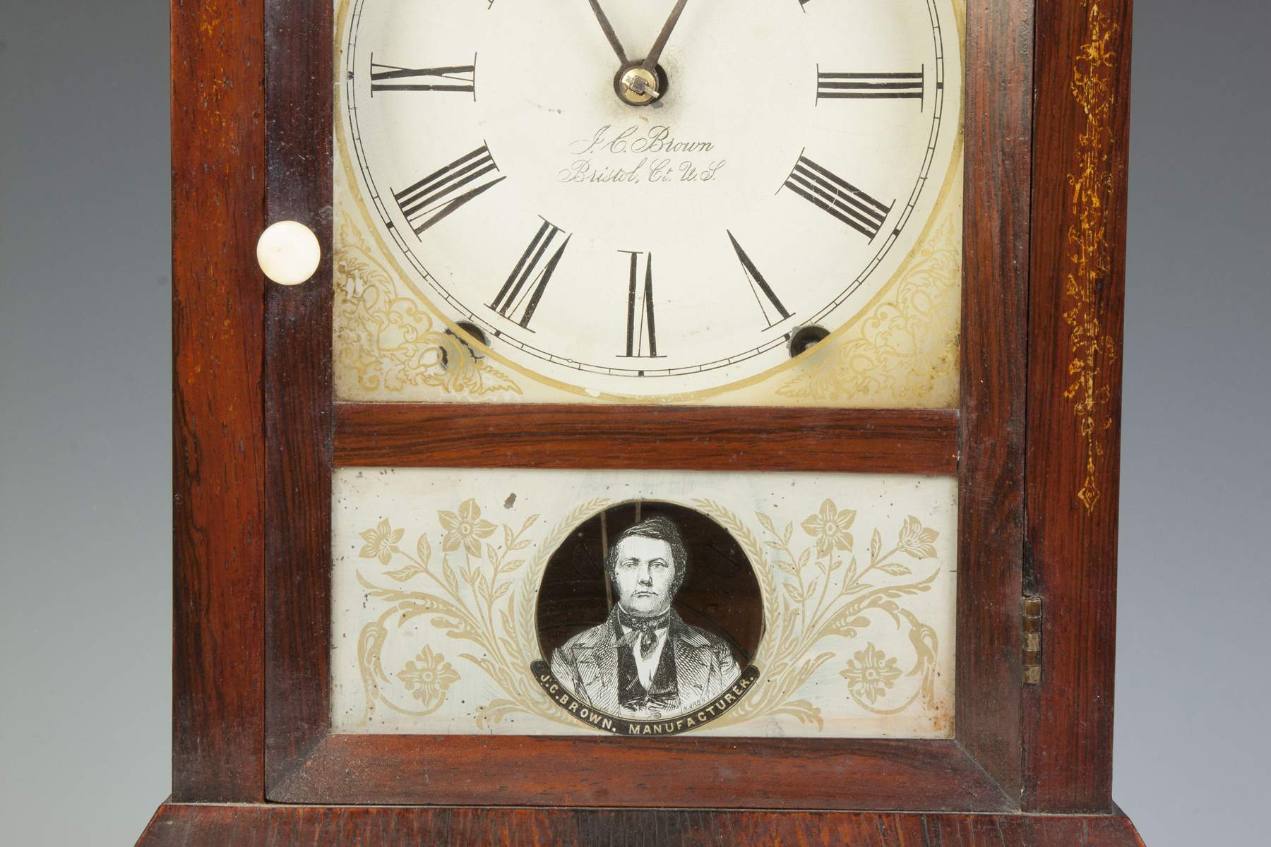 J.C. Brown Shelf Clock Cottone Auctions