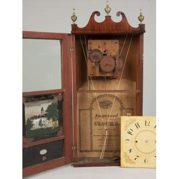 Jerome Thompson Co. Reeded Column & Scroll Shelf Clock