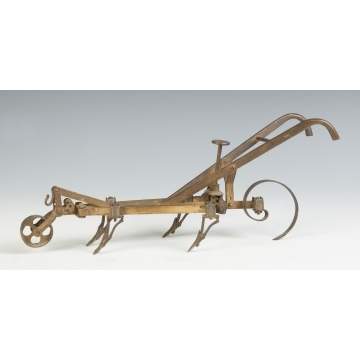 Brass Farm Plow Patent Model