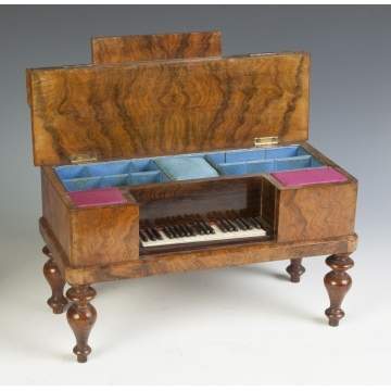 Jewelry Box in the shape of a Miniature Square Grand Piano 