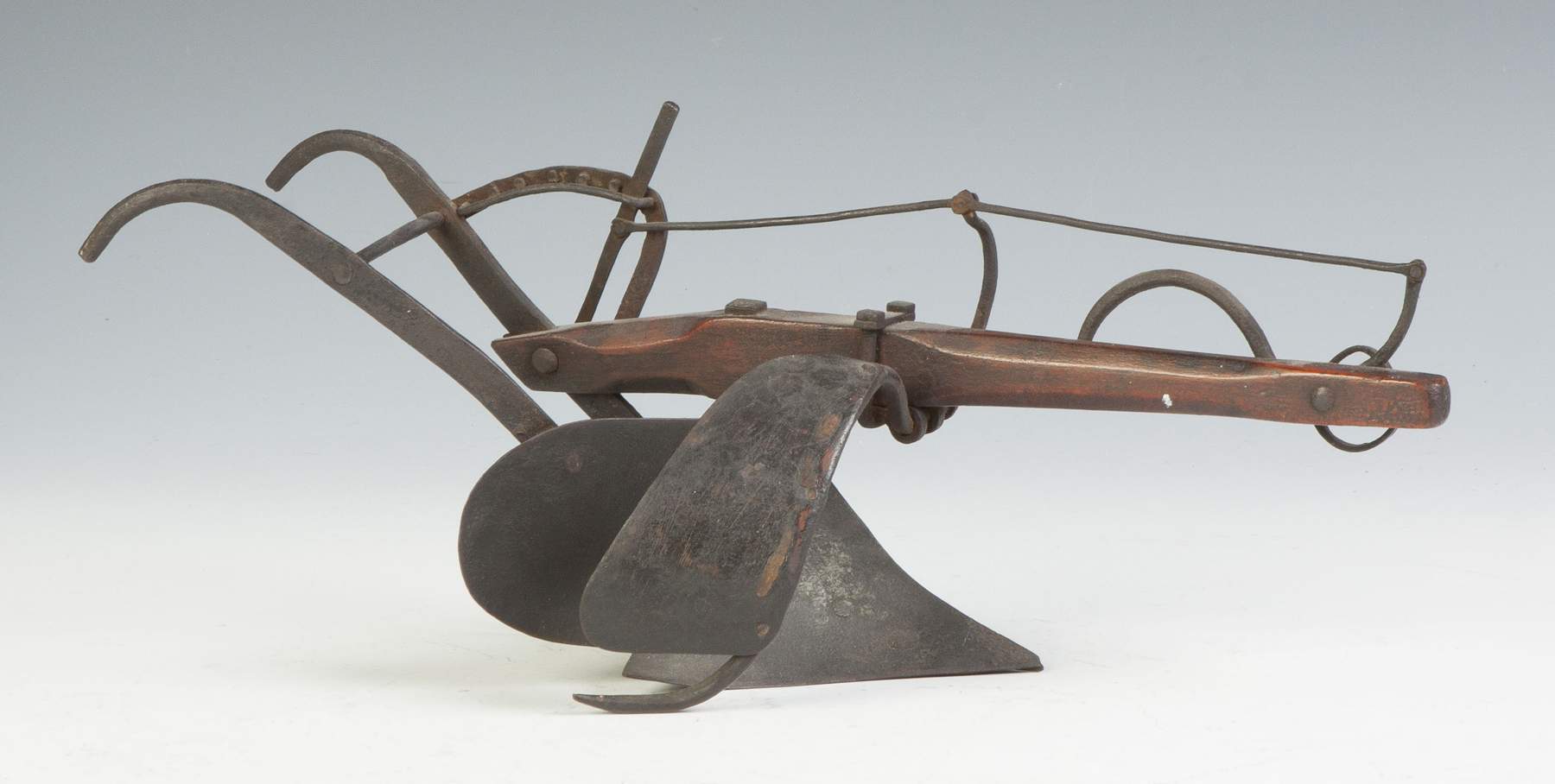 Wrought Iron & Wood Farm Plow Patent Model Cottone Auctions