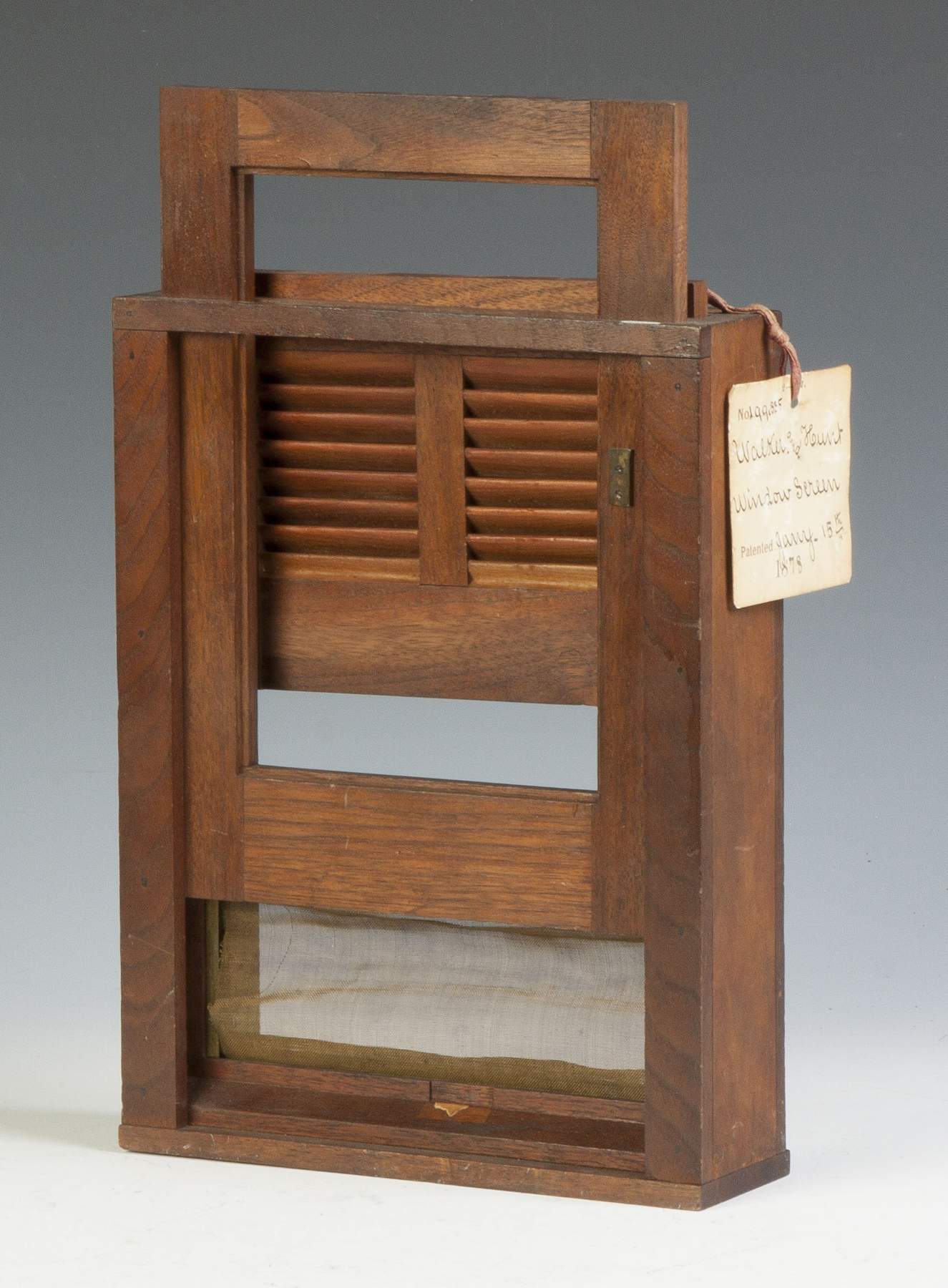 James Walker/Thomas Hunt Window Screen Patent Model | Cottone Auctions