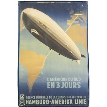 Zeppelin Vintage Travel Poster