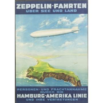 Hamburg Amerika Line Vintage Travel Poster