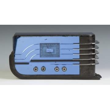 Sparton Glass & Plasticor Bakelite Sled Mirror Radio, Model 558C