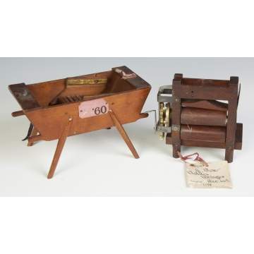 Two Patent Models, Clothes Washer & Wringer