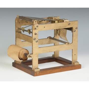Luther C. Crowell Folding Machine Patent Model
