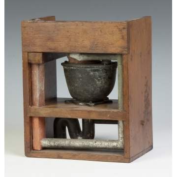 Salesman Sample Toilet with Flushing Mechanism