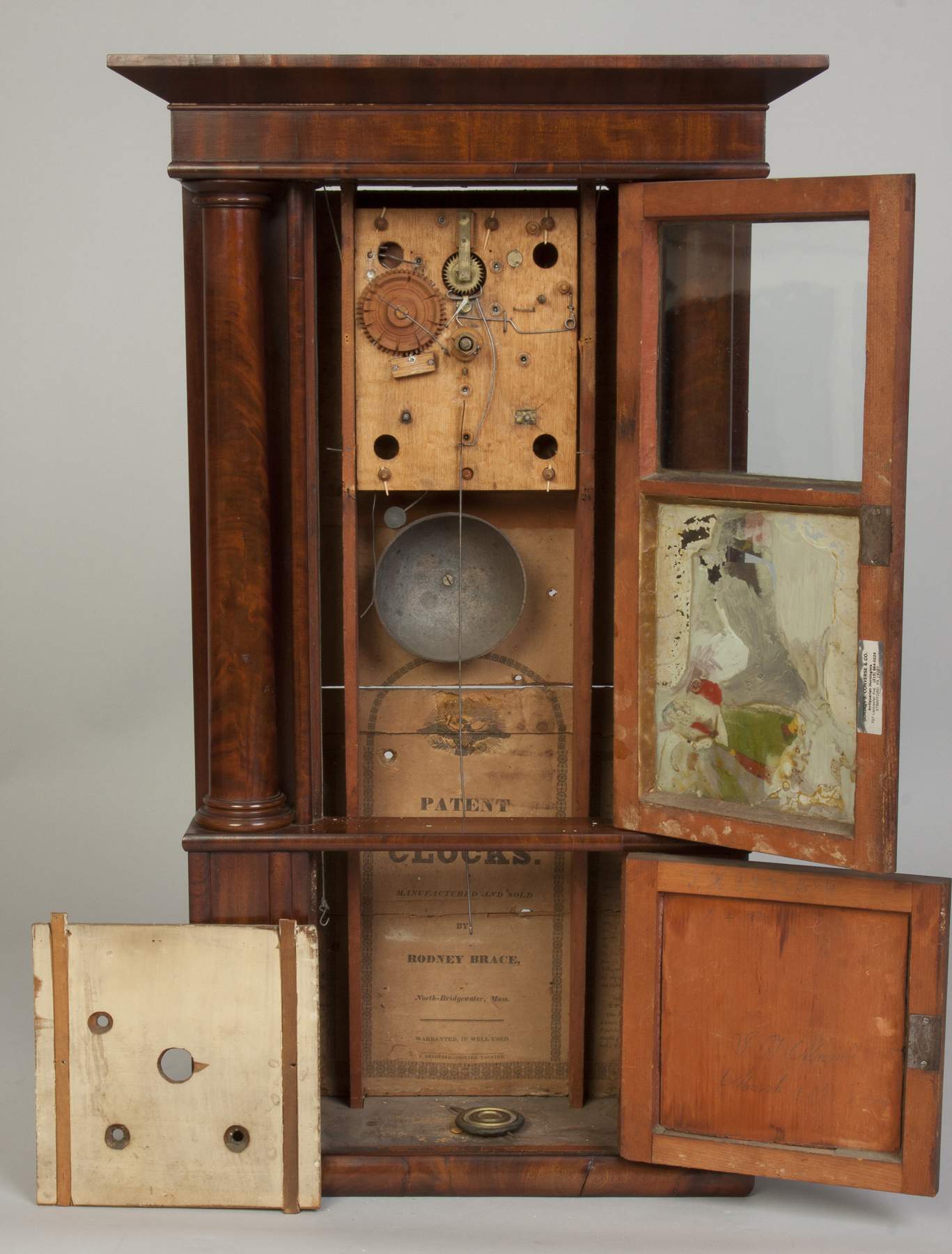 Rodney Brace, Salem Bridge, MA, Empire Shelf Clock | Cottone Auctions