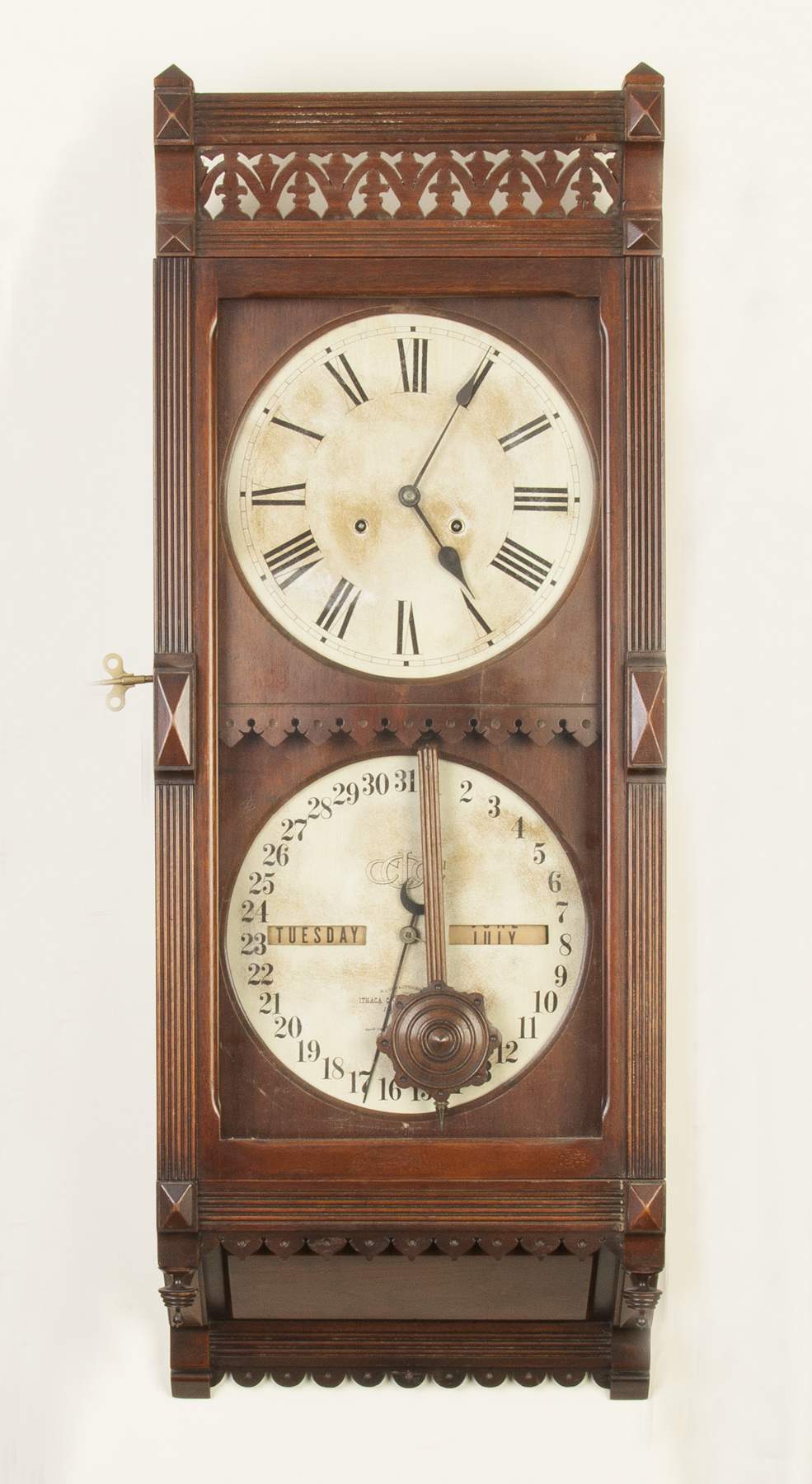 Ithaca Clock Co. 2 1/2 Brisbane Wall Regulator Cottone Auctions