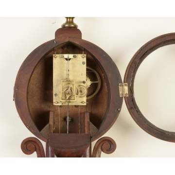 Nehemiah Dodge Wood Front Banjo Clock
