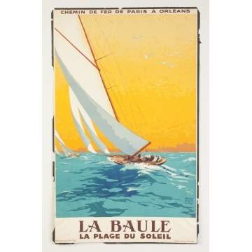 La Baule, La Plage du Soleil Vintage Travel Poster