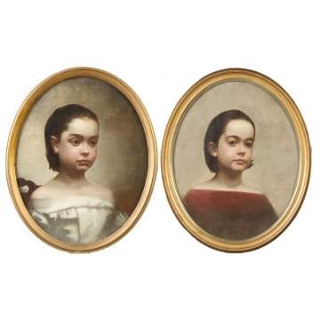 Two Portraits of young girls