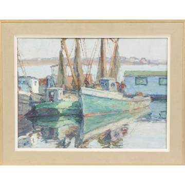 George Renouard (American, 1885-1954) "Fishing Boats"