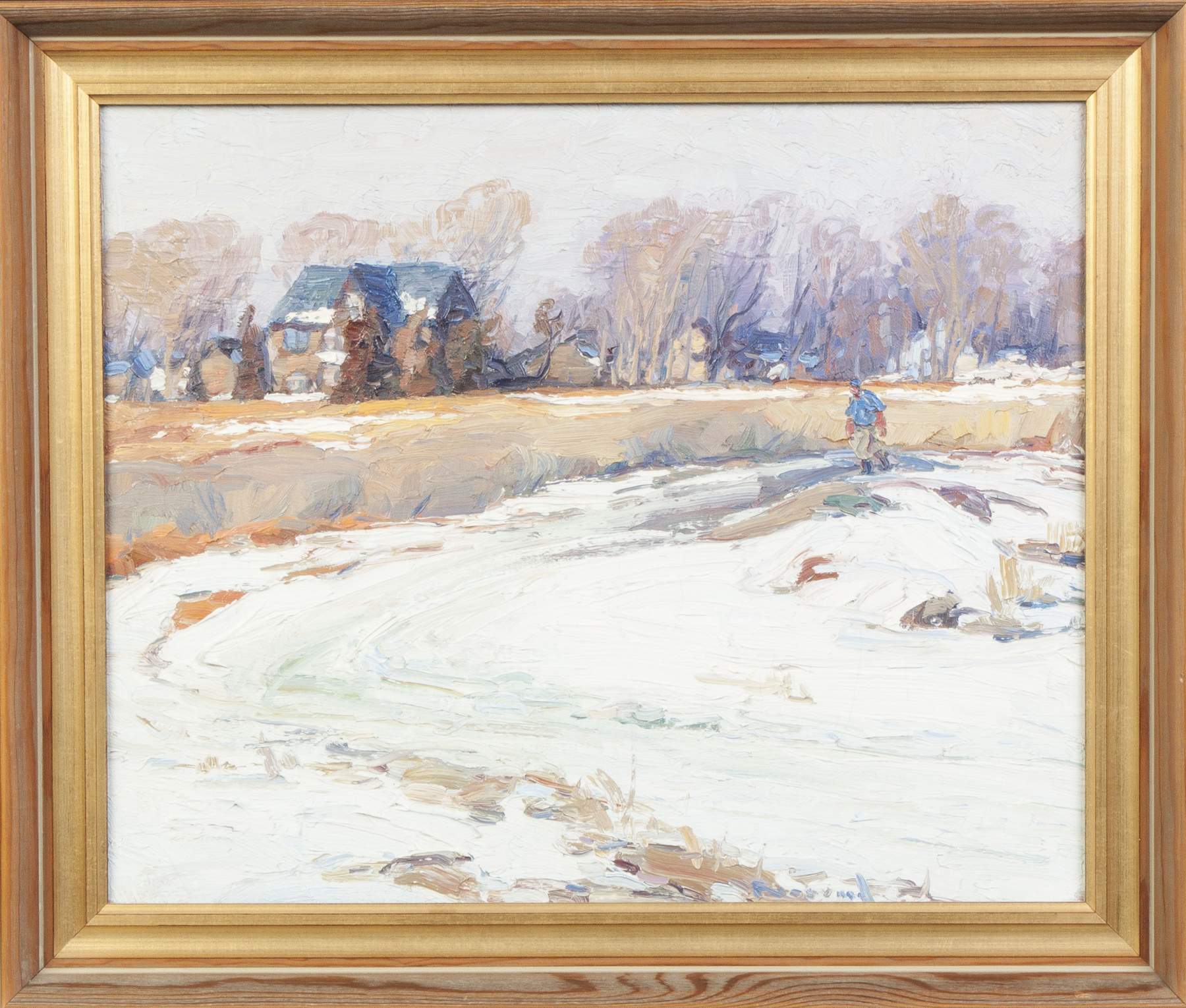 Renouard (American, 18851954) Winter Scene Cottone Auctions
