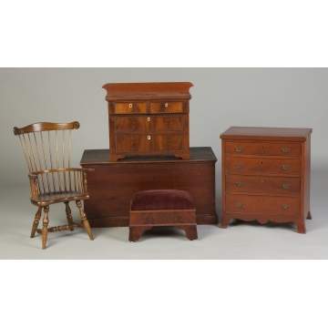 Miniature Chair, Child's Chests, Foot Stool