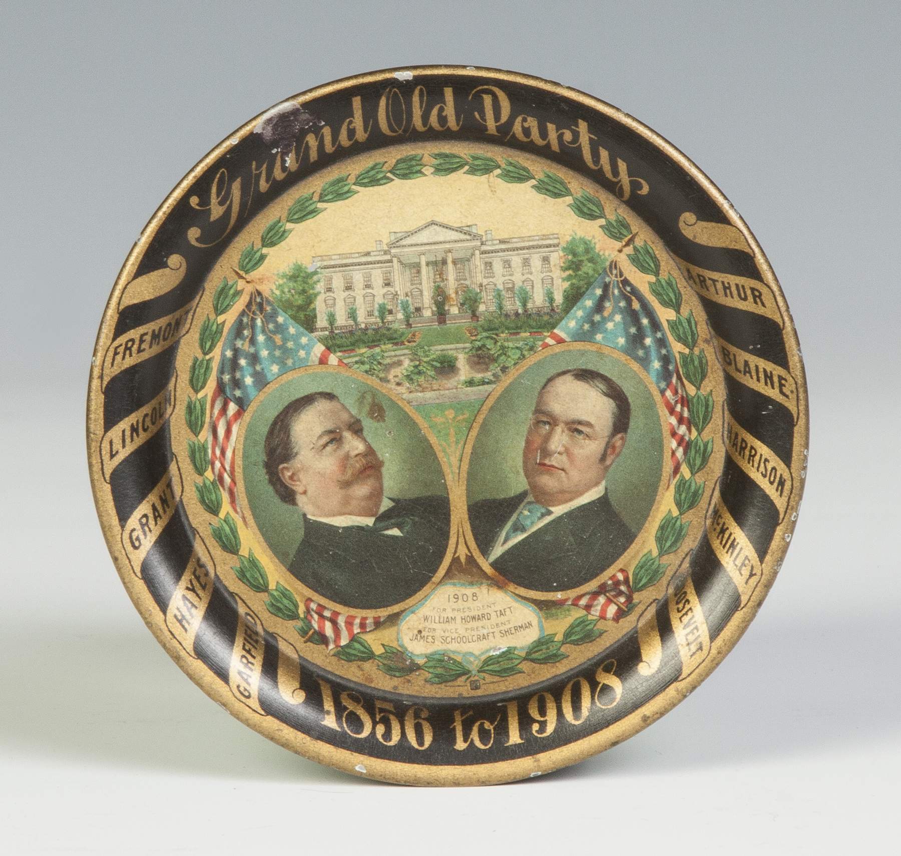 William Howard Taft & James Schoolcraft Sherman Tin Tip Tray | Cottone ...