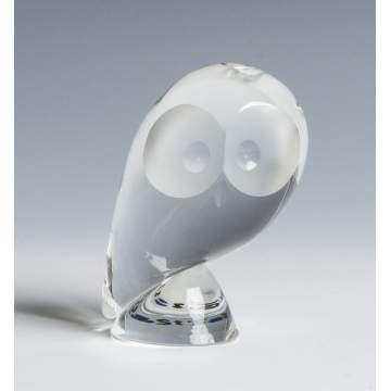 Steuben Crystal Owl by Donald Pollard