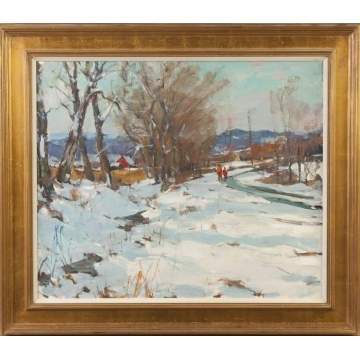 Carl William Peters (New York, 1897-1980)  "Afternoon Walk Near Fairport"