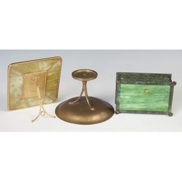 Tiffany & Appollo Bronze Desk Items