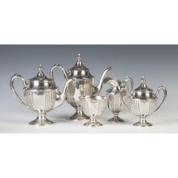Sterling Silver Five-Piece Coffee & Tea Set
