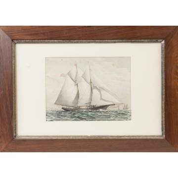 American Clipper Ship Watercolor