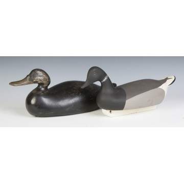 Two Carved & Painted Duck Decoys
