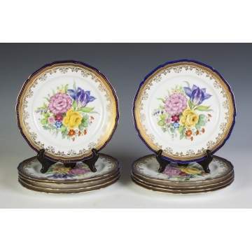 Noritake Hand Painted & Enameled Porcelain Plates, Set of 10