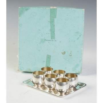 Tiffany & Co. Sterling Silver Cordial Set with Tray