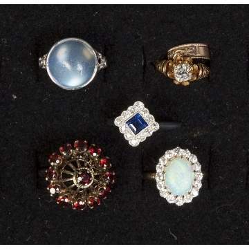 Five Vintage Rings
