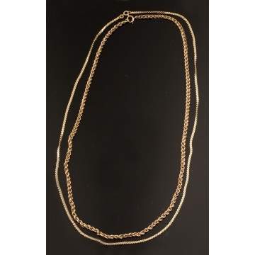 Two 14K Gold Necklaces