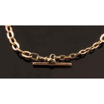 14K Gold Link Watch Fob